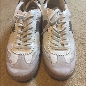 Dolce Vita White and Gray Sneakers